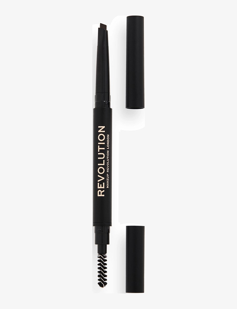 Revolution Beauty London - Makeup Revolution Duo Brow Definer Pencil - silmad ja kulmud - dark brown - 1