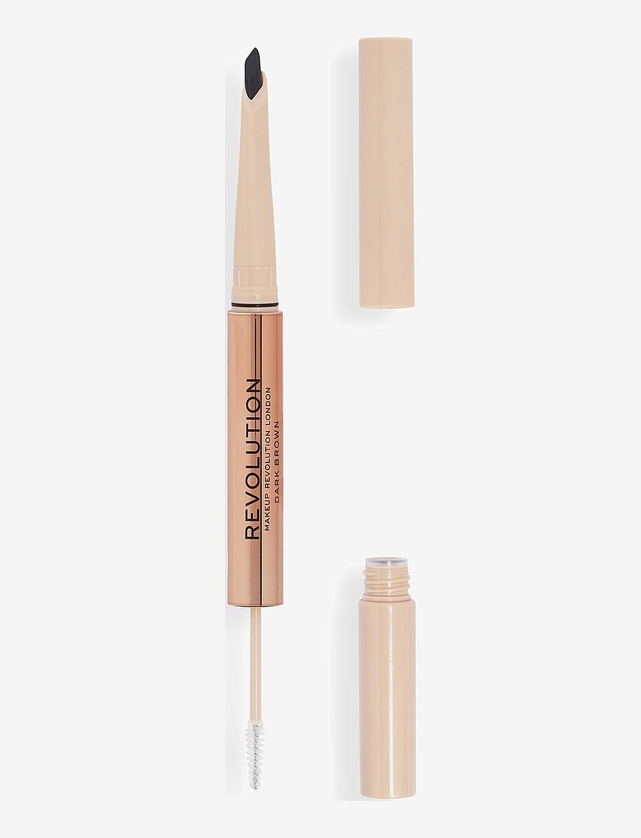 Revolution Beauty London - Revolution Fluffy Brow Filter Duo Dark Brown - silmad ja kulmud - dark brown - 0