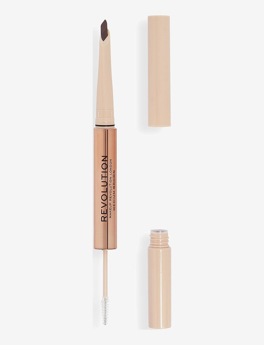 Revolution Beauty London - Revolution Fluffy Brow Filter Duo Medium Brown - silmad ja kulmud - medium brown - 0
