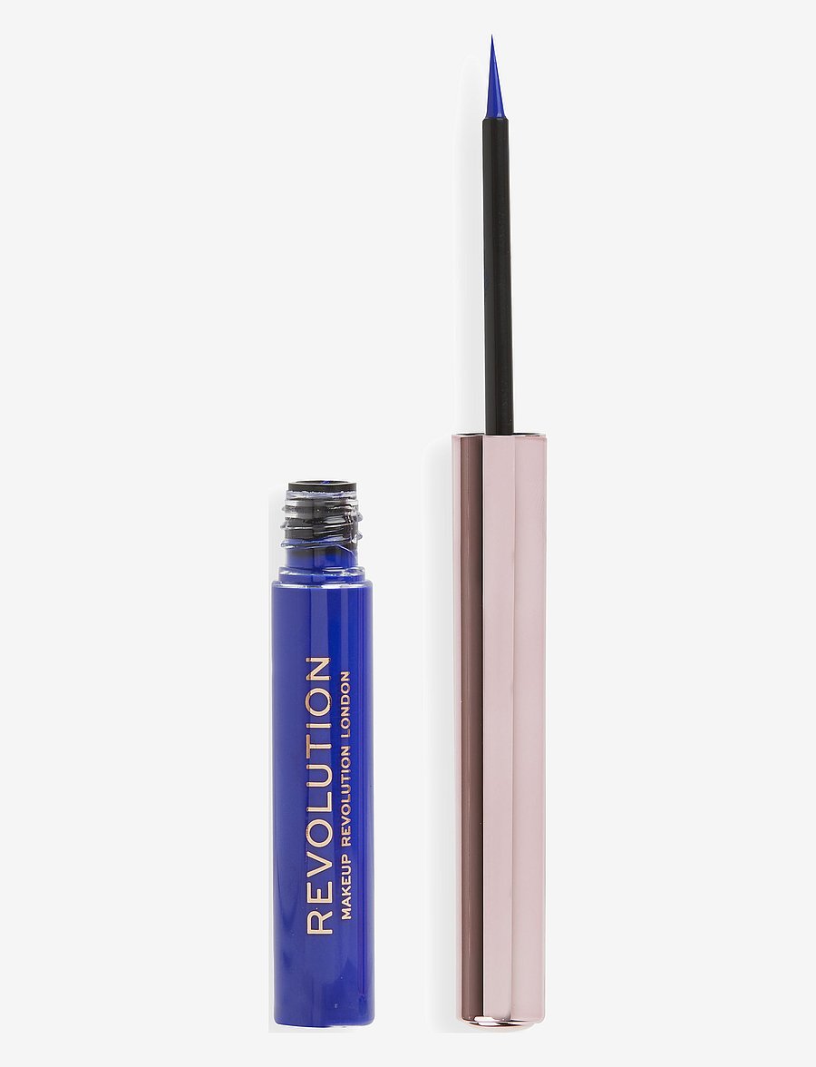 Revolution Beauty London - Revolution Super Flick Liquid Eyeliner Blue - makeup - blue - 0
