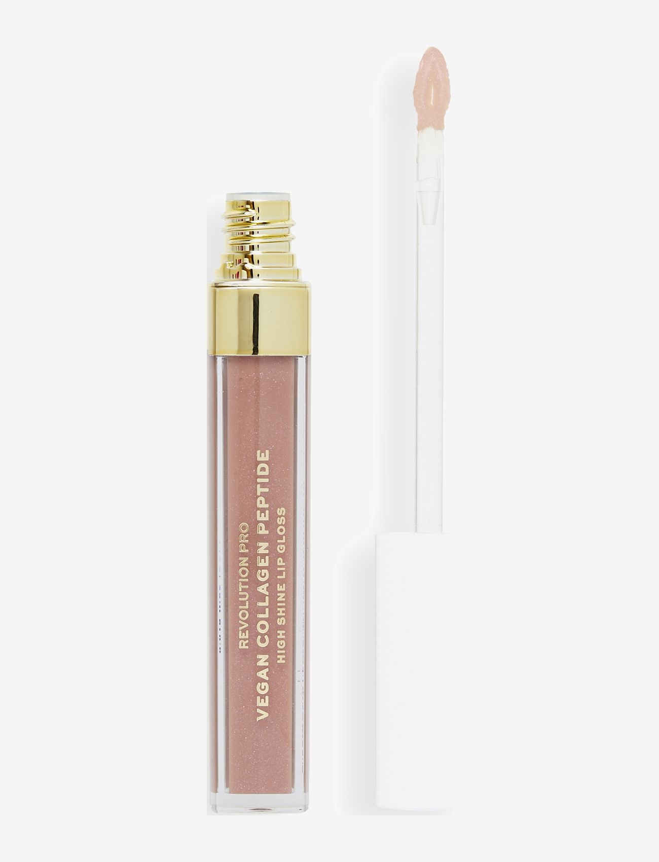 Revolution Beauty London Revolution Pro Vegan Collagen Peptide High Shine Lip Gloss Cashmere, 4 ml, Beige, Læber > Lipgloss, Dame