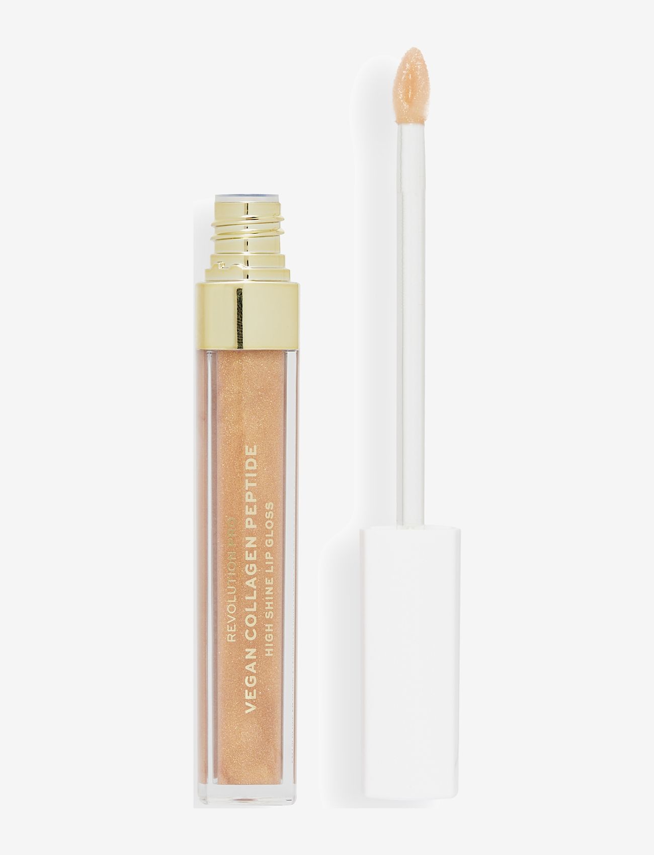 Revolution Beauty London Revolution Pro Vegan Collagen Peptide High Shine Lip Gloss Chic, Lipgloss, Guld, Str: 4 ML
