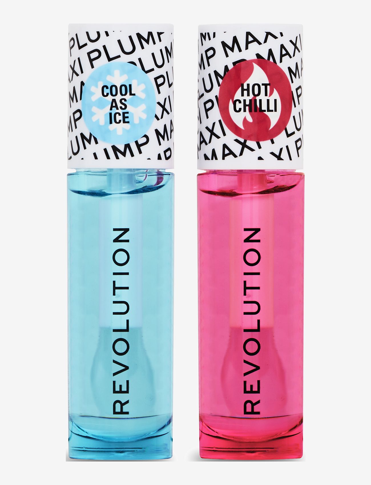 Revolution Beauty London Revolution Maxi Plump Cool As Ice And Hot As Chilli Lip Set, Makeup Sæt, Nude, Str: ONE SIZE