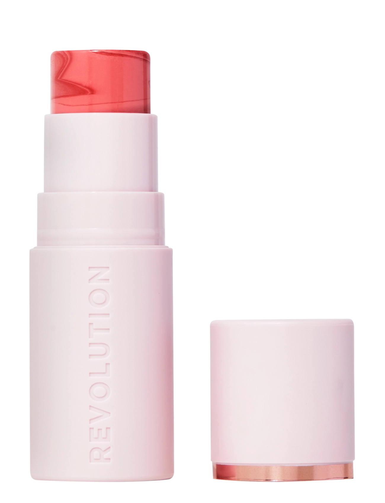 Revolution Beauty London Revolution Skin Silk Marble Blush Stick Rosy Cheeks - Förðunarvörur - ROSY / clear