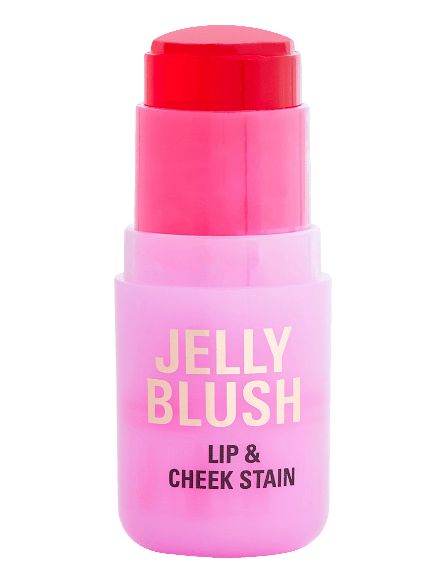 Revolution Beauty London - Revolution Jelly Blush Stick Lip and Cheek Stain Strawberry Pink - makeup - strawberry - 0