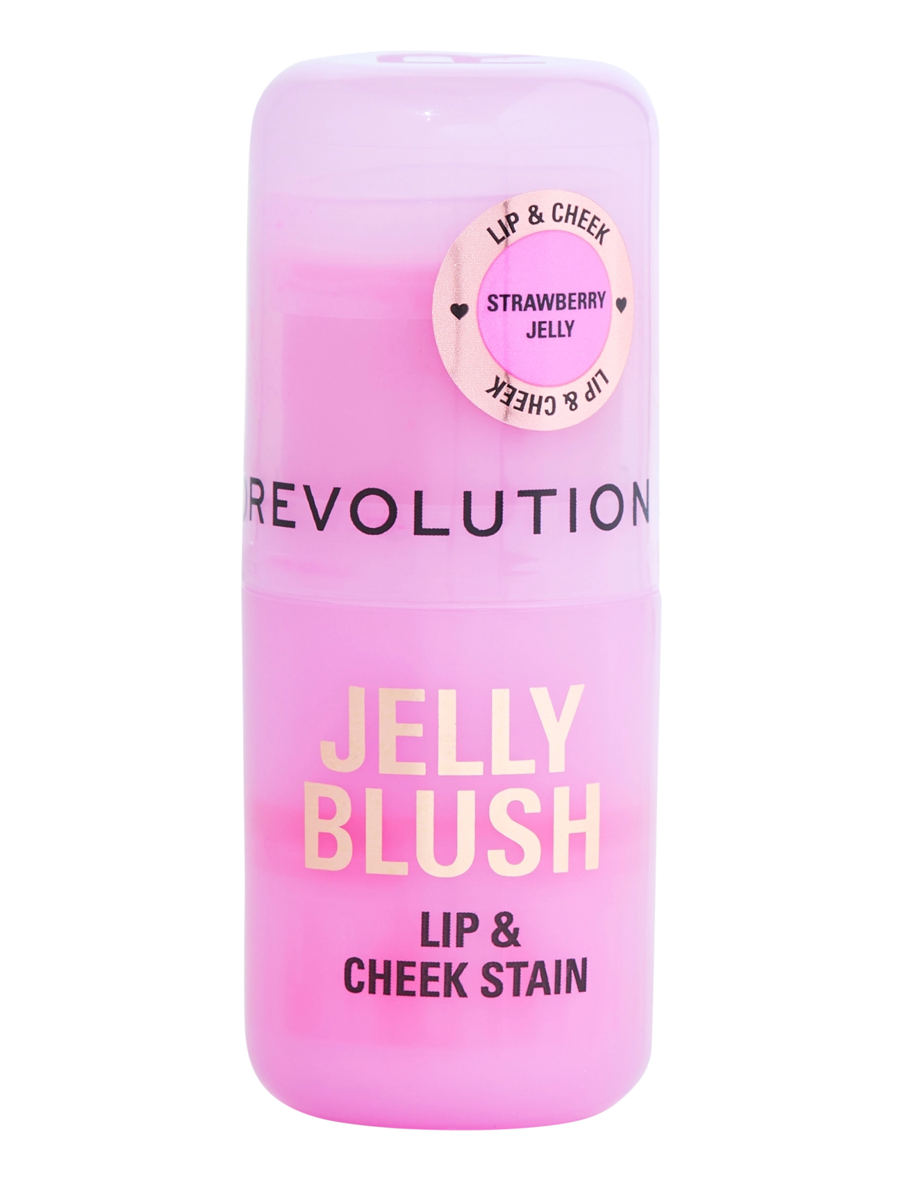 Revolution Beauty London - Revolution Jelly Blush Stick Lip and Cheek Stain Strawberry Pink - makeup - strawberry - 2