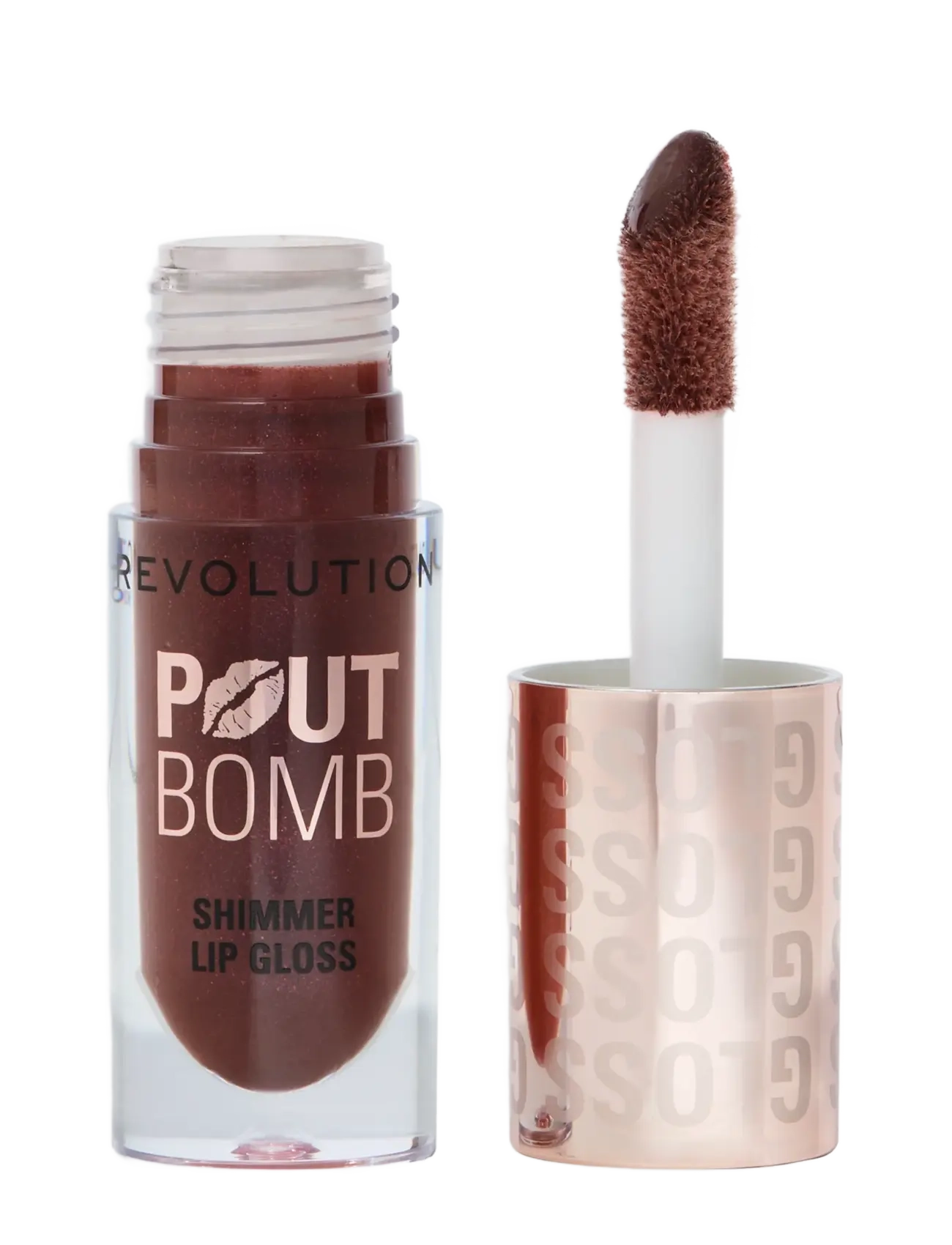 Revolution Beauty London - Revolution Pout Bomb Shimmer Gloss - makeup - chocolate sparkle - 1
