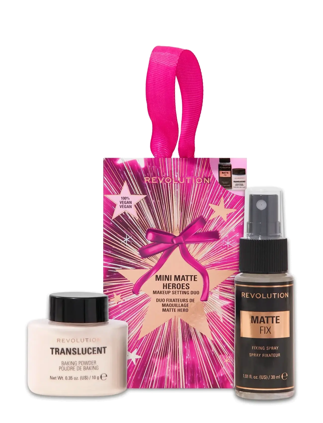 Revolution Beauty London Revolution Mini Matte Hero's Makeup Setting Duo - Revolution Beauty London - MINI MATTE / natural