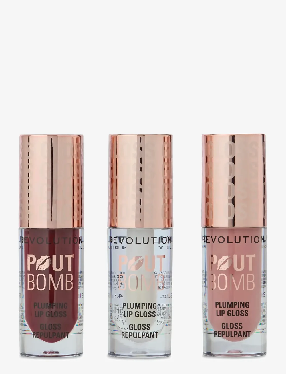 Revolution Beauty London - Revolution Pout Bomb Plumping Lip Gloss Trio Gift Set - makeup - plumping lip gloss - 0