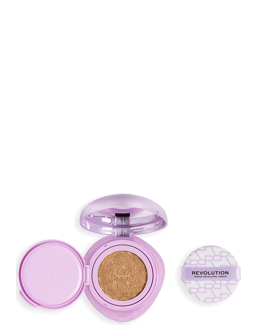 Revolution Beauty London - Revolution Superdewy Cushion Foundation - makeup - medium neutral warm - 1