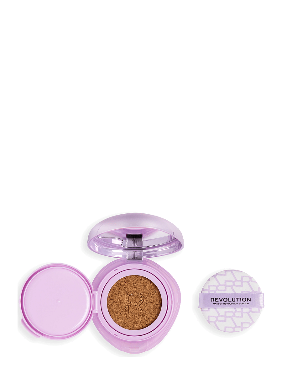 Revolution Beauty London - Revolution Superdewy Cushion Foundation - makeup - medium tan neutral - 1
