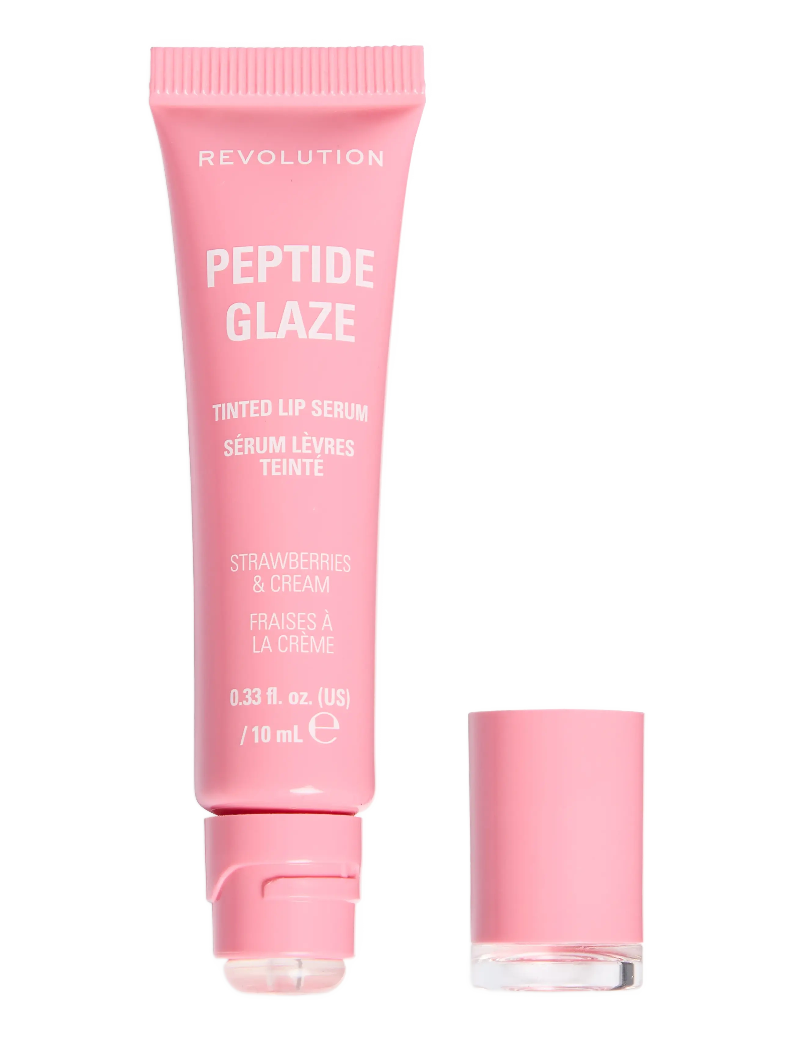 Revolution Beauty London - Revolution Peptide Glaze Tinted Lip Serum Strawberries & Cream - strawberries - 1