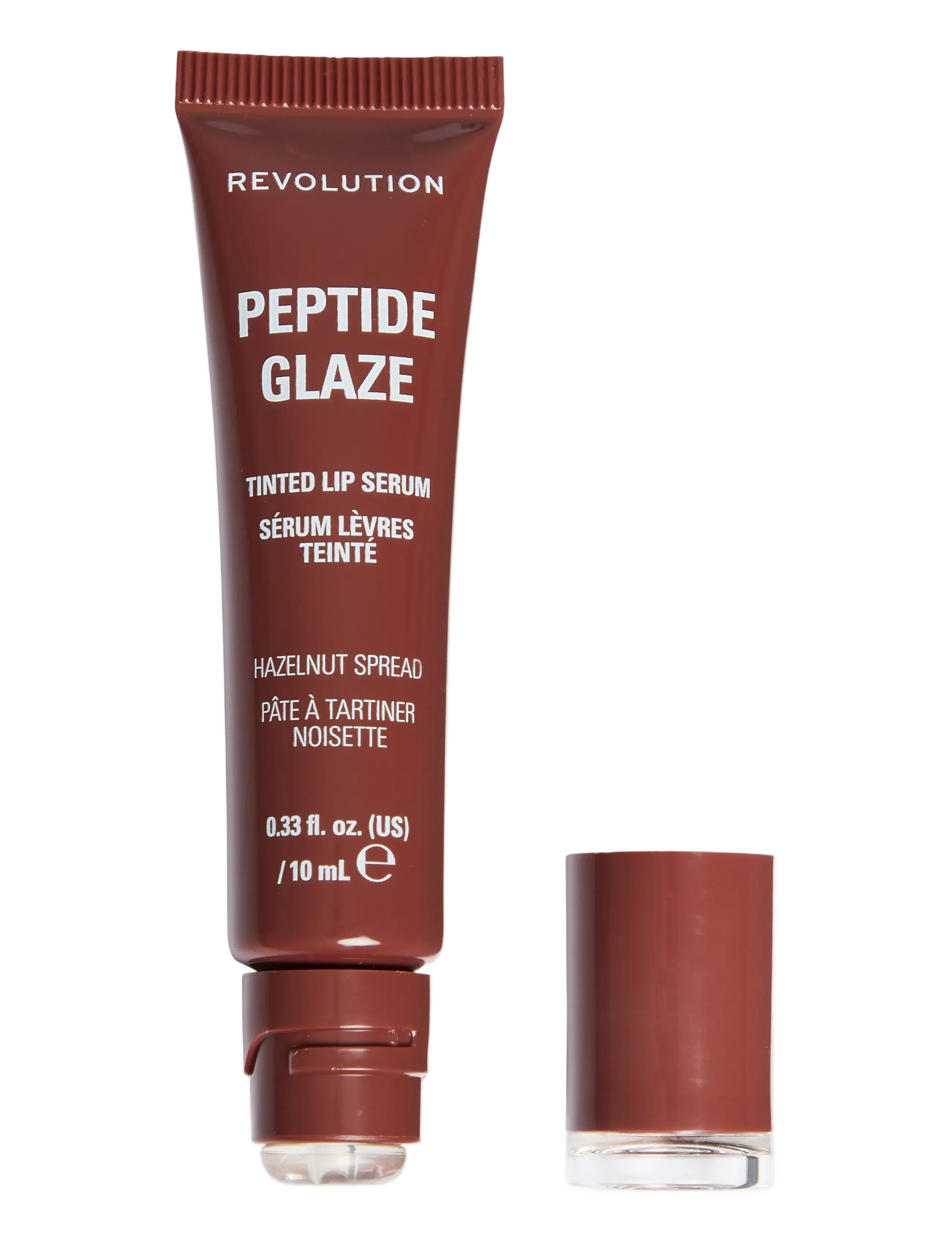 Revolution Beauty London - Revolution Peptide Glaze Tinted Lip Serum Hazelnut Spread - hazelnut spread - 1