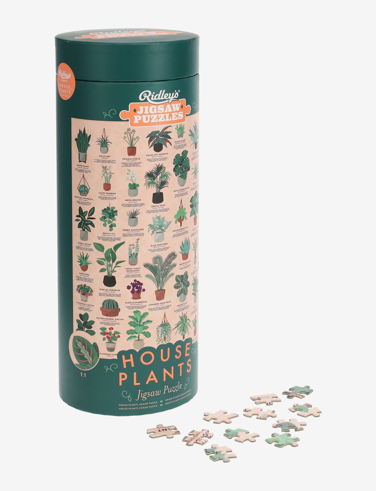 Ridley's Games - Puzzle House Plants 1000 pcs - najniższe ceny - green - 0