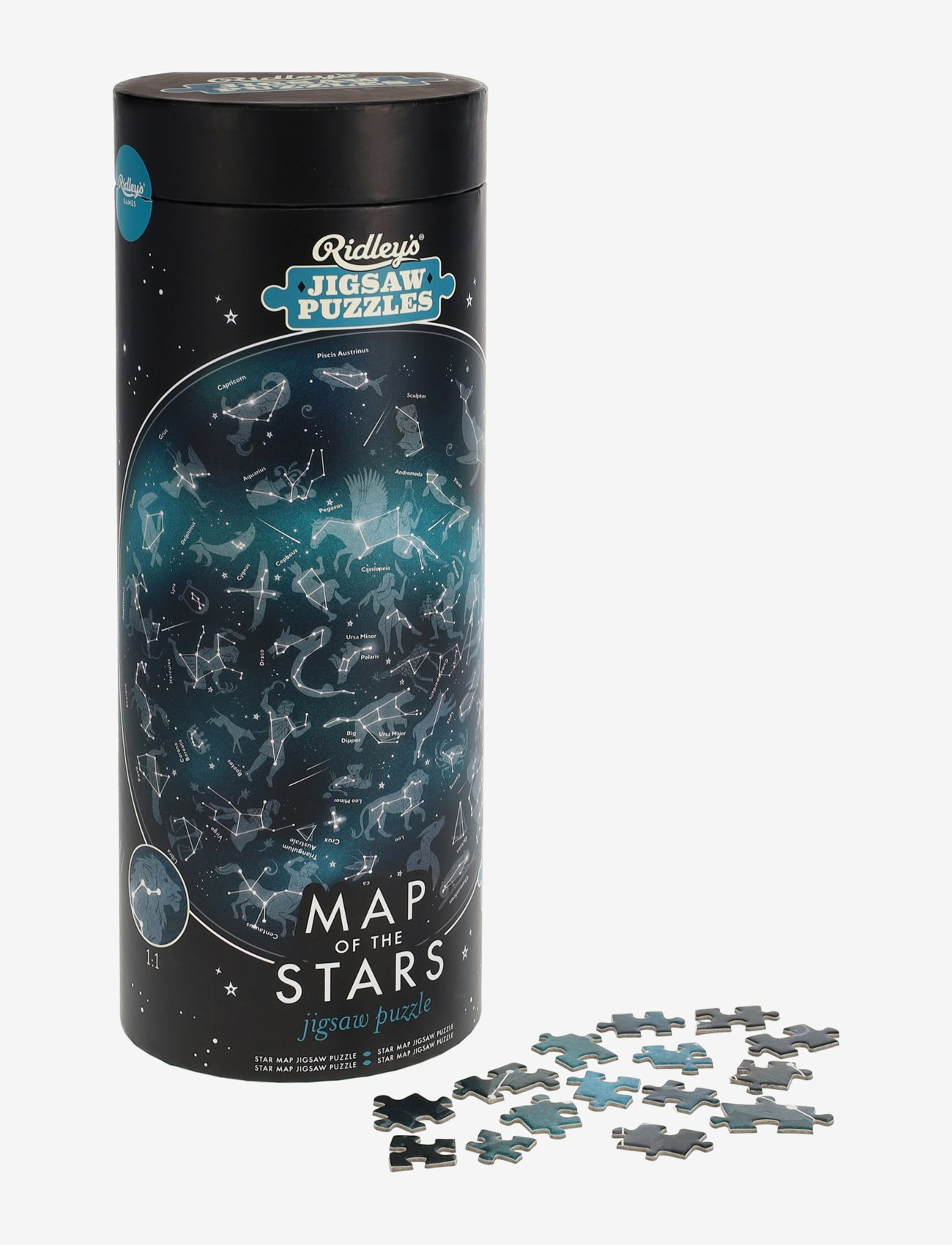 Ridley's Games - Puzzle Map of the Stars 1000 pcs - birthday gifts - black - 0