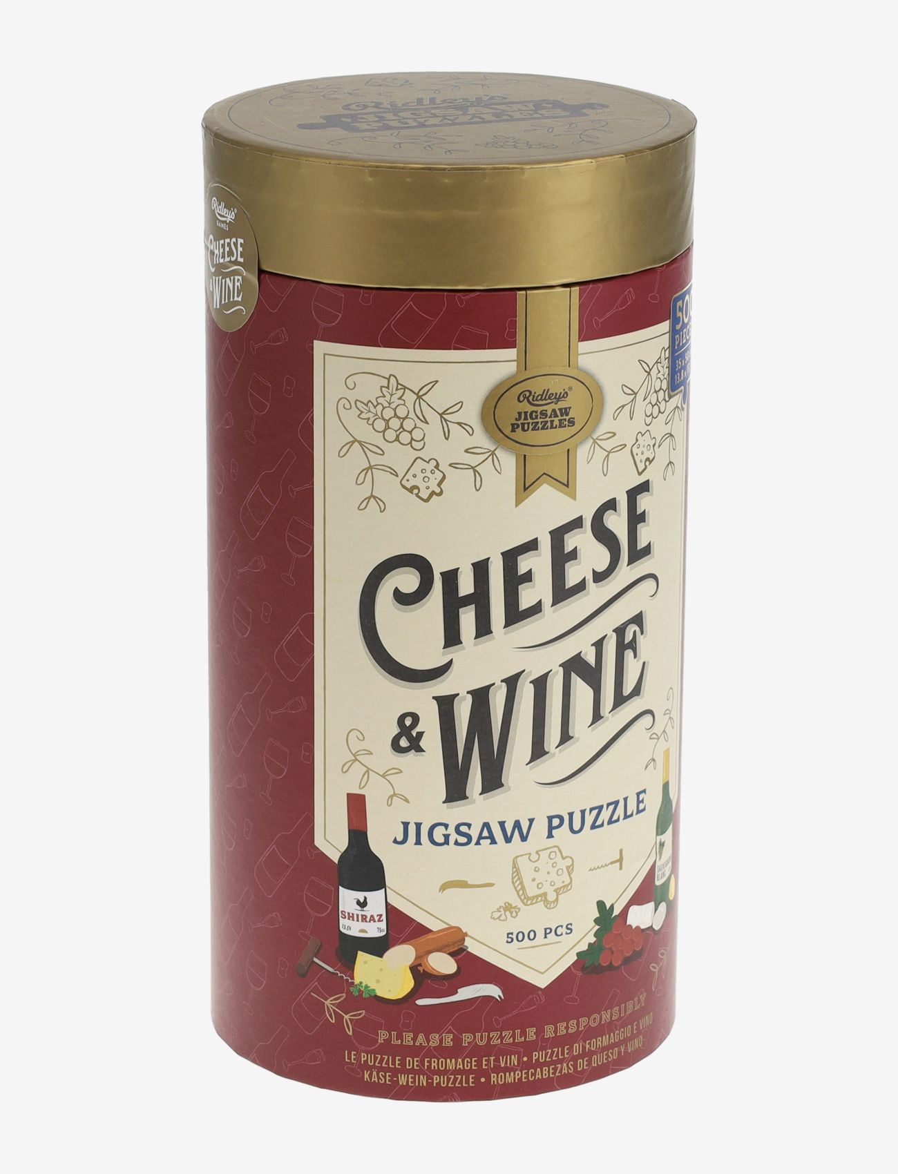 Ridley's Games - Puzzle Cheese & Wine 500 pcs - osta hinnan perusteella - red - 2