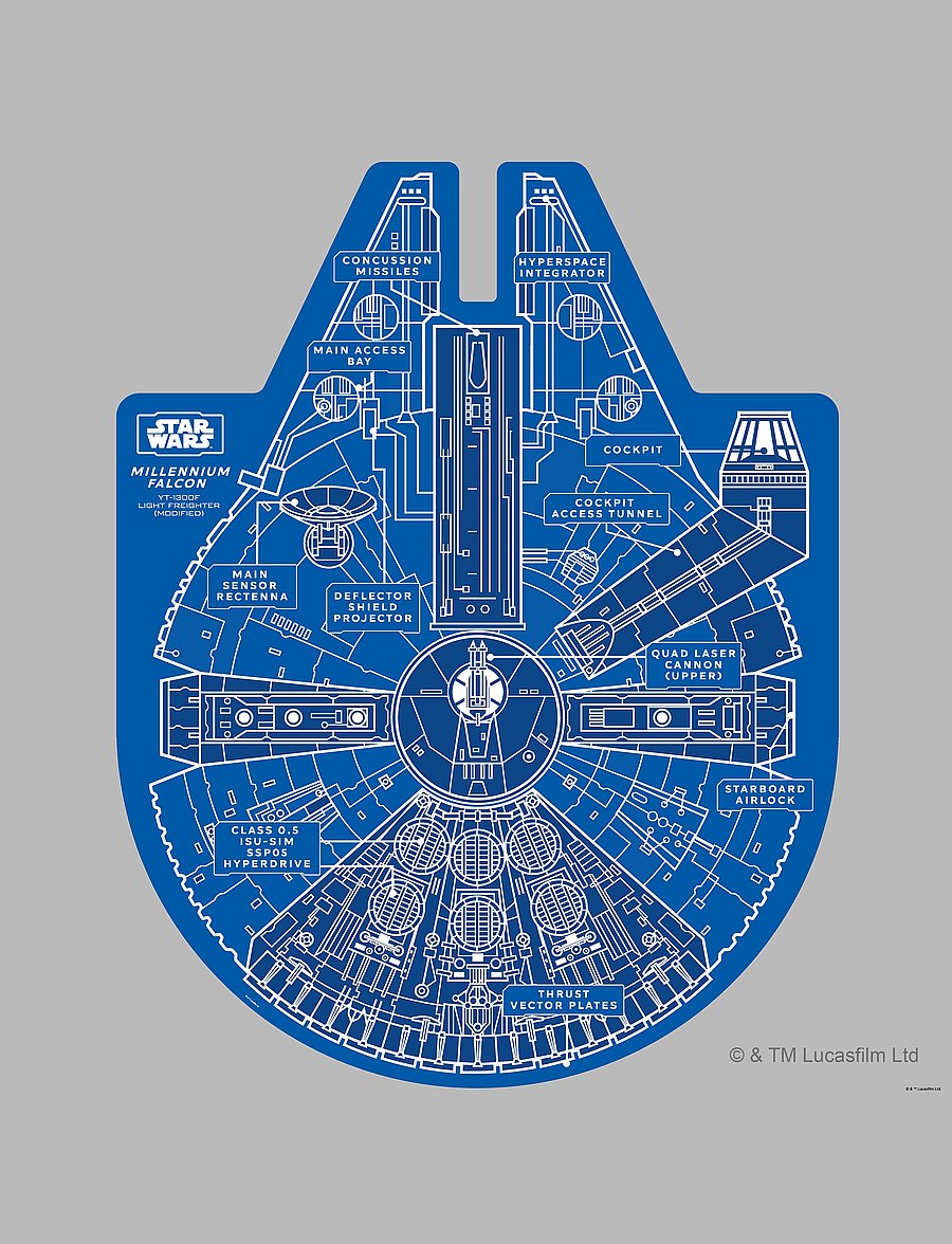 Ridley's Games - Star Wars Puzzle Millennium Falcon - black - 3