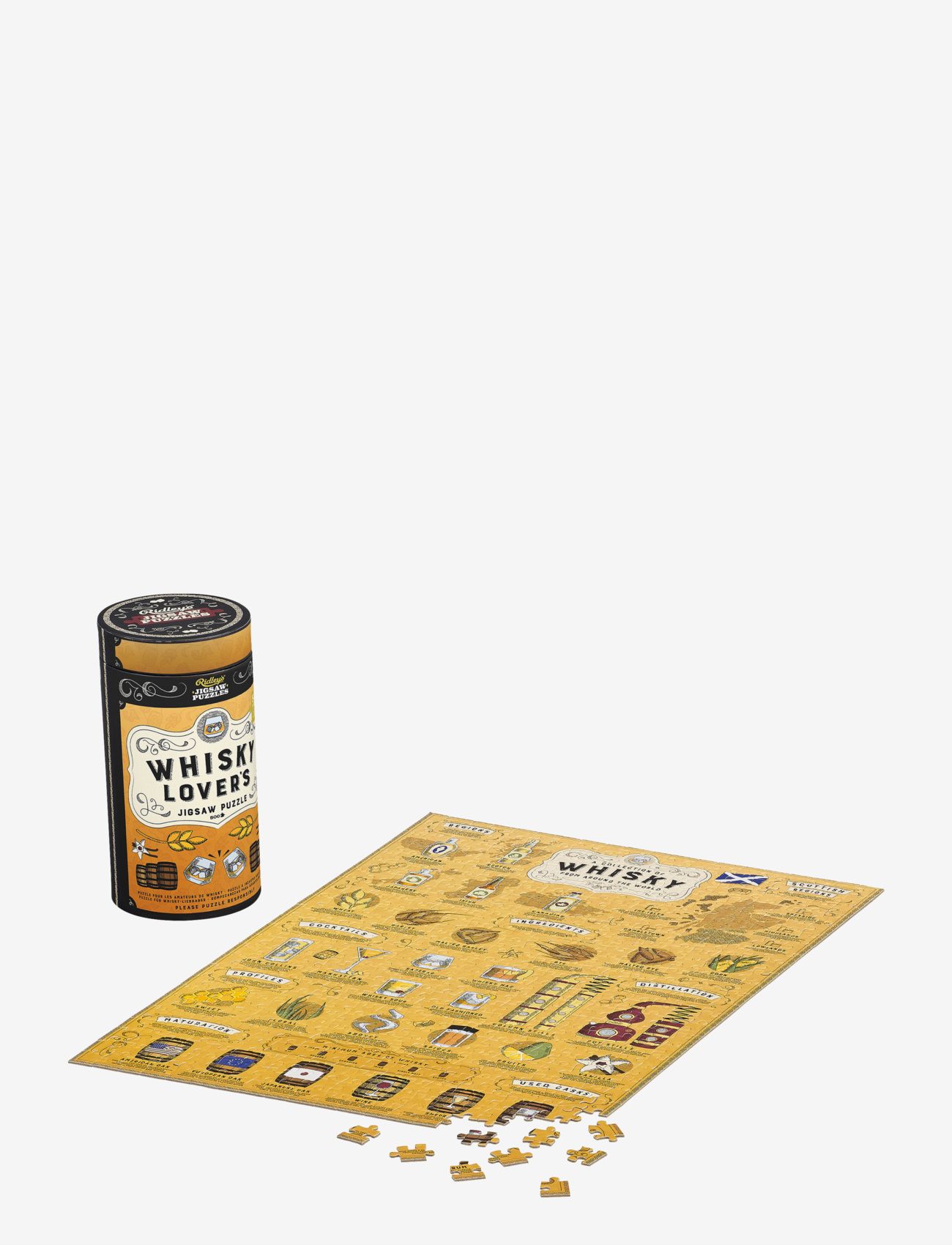 Ridley's Games - Whisky Puzzle 500 pcs - de laveste prisene - yellow - 1