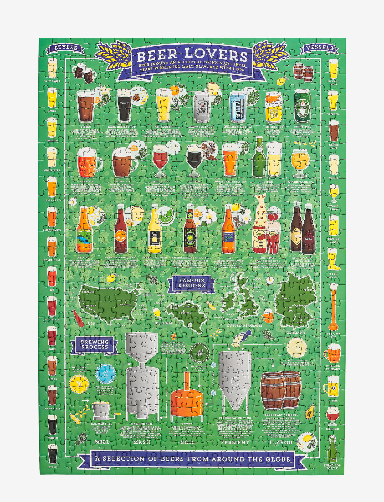 Ridley's Games - Beer Lover's Puzzle 500 pcs - green - 2