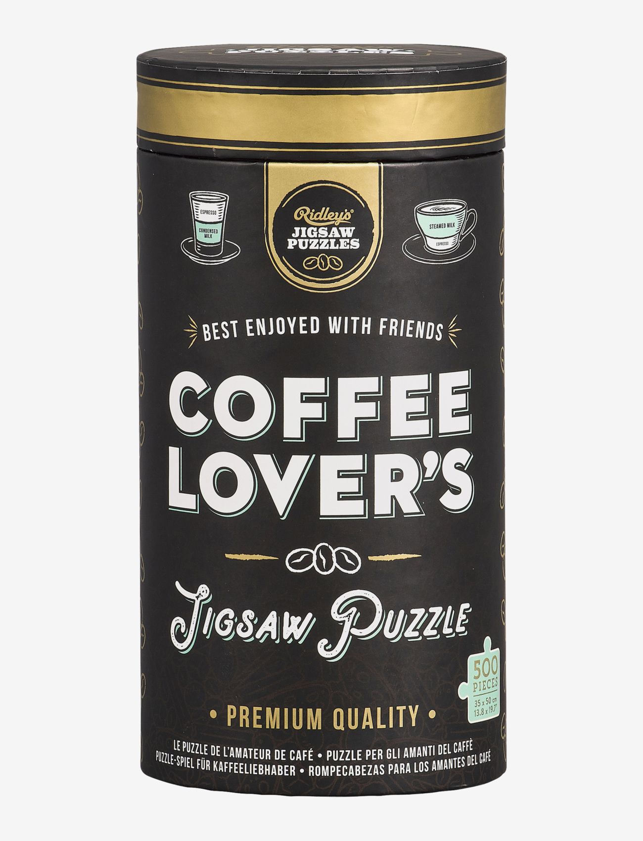 Ridley's Games Coffee Lovers Puzzle 500 Pcs, Puslespil, Multi/mønstret, Str: ONE SIZE