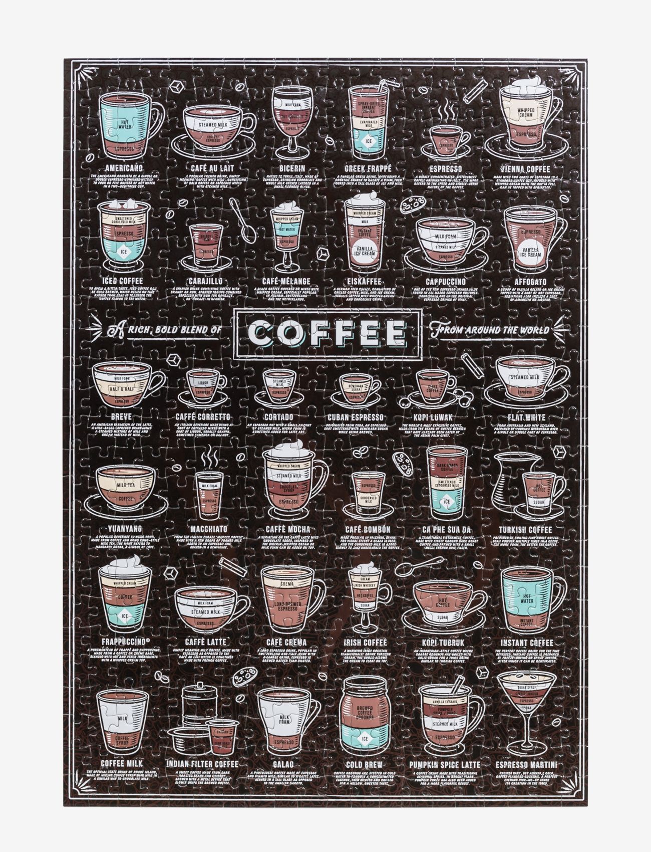 Ridley's Games - Coffee Lovers Puzzle 500 pcs - laveste priser - black - 2