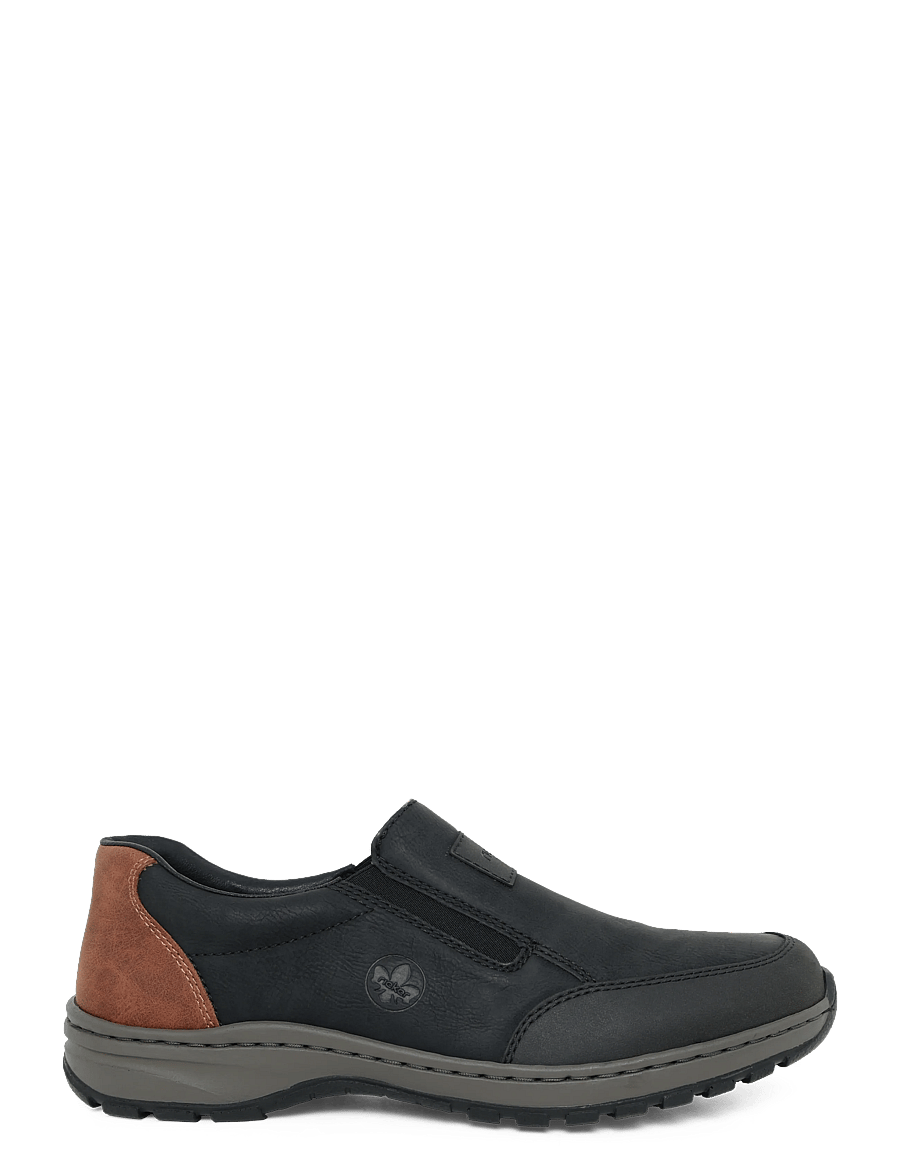 Rieker - Rieker Men's shoes 03354-23 Brown - loafer - black - 3