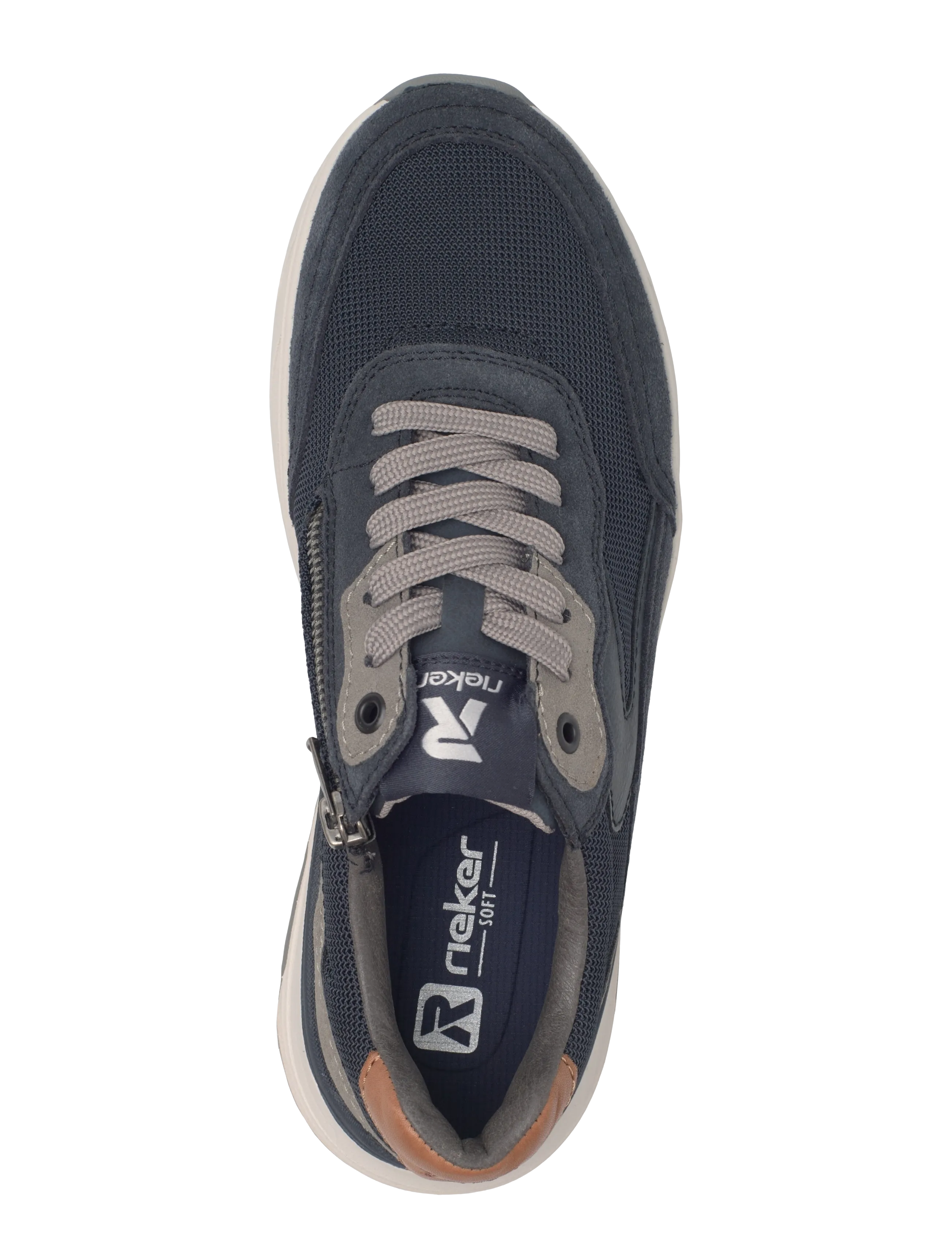 Rieker - Rieker Men's shoes 06100-25 Brown - niedriger schnitt - blue - 3