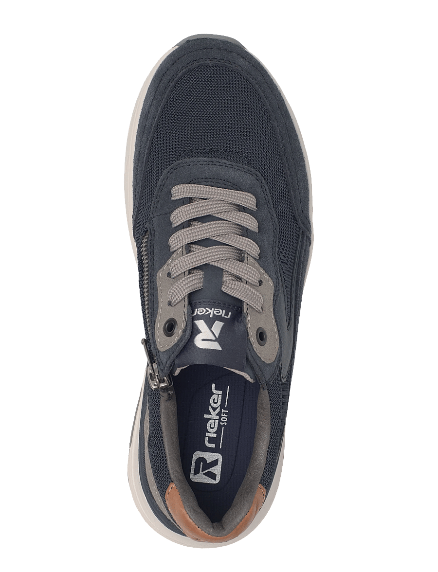 Rieker - Rieker Men's shoes 06100-25 Brown - low-top sneaker - blue - 3