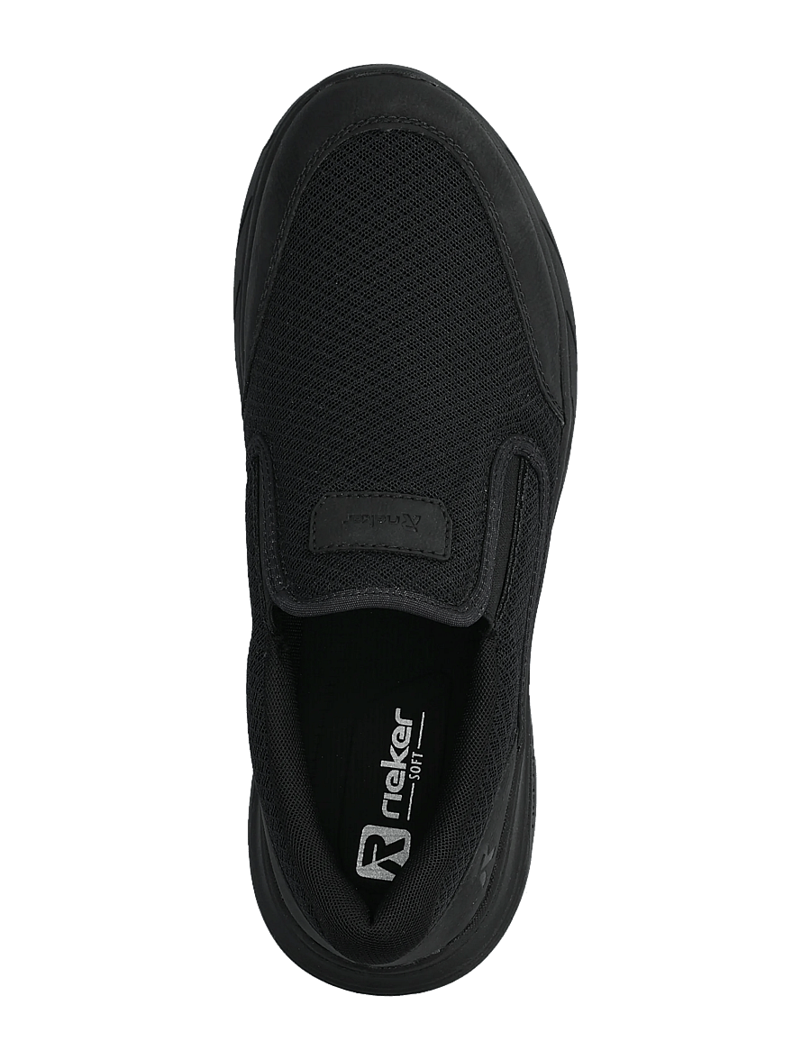 Rieker - Men's shoes - slip-on sneakers - black - 3