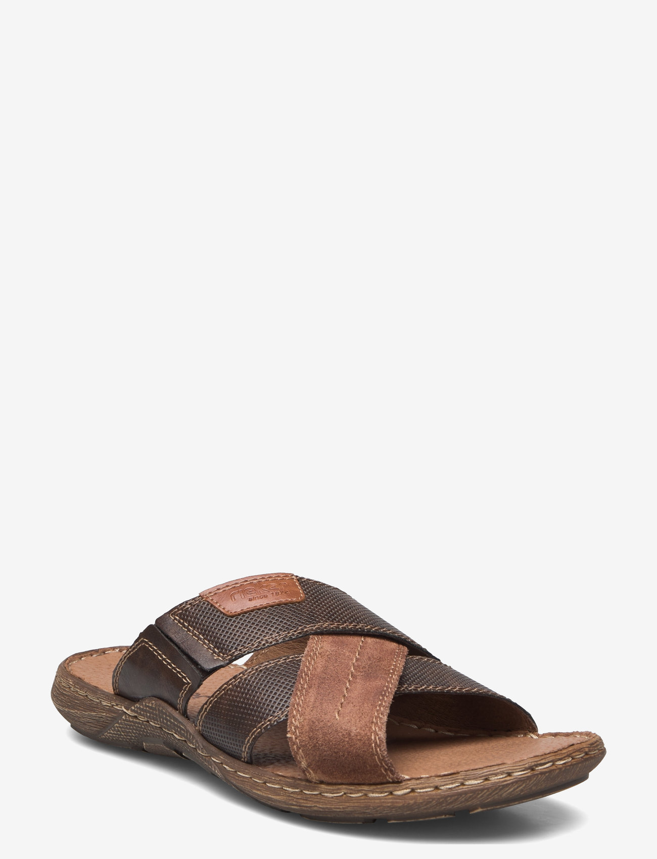 Rieker Rieker mens sandals 22053-25 brown - Sandalen - BROWN / brown