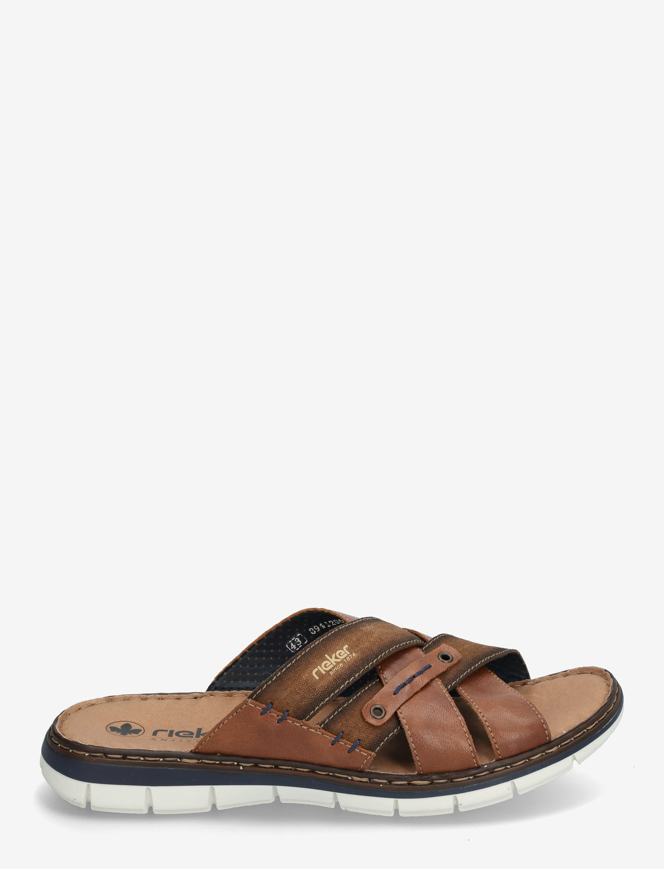 Rieker - Rieker mens sandals 25199-14 blue - brown - 1