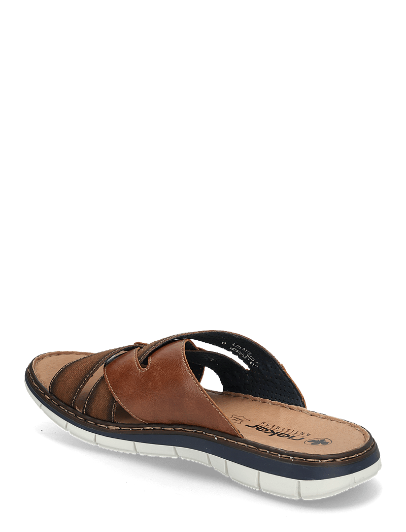 Rieker - Rieker mens sandals 25199-14 blue - sandalen - brown - 2