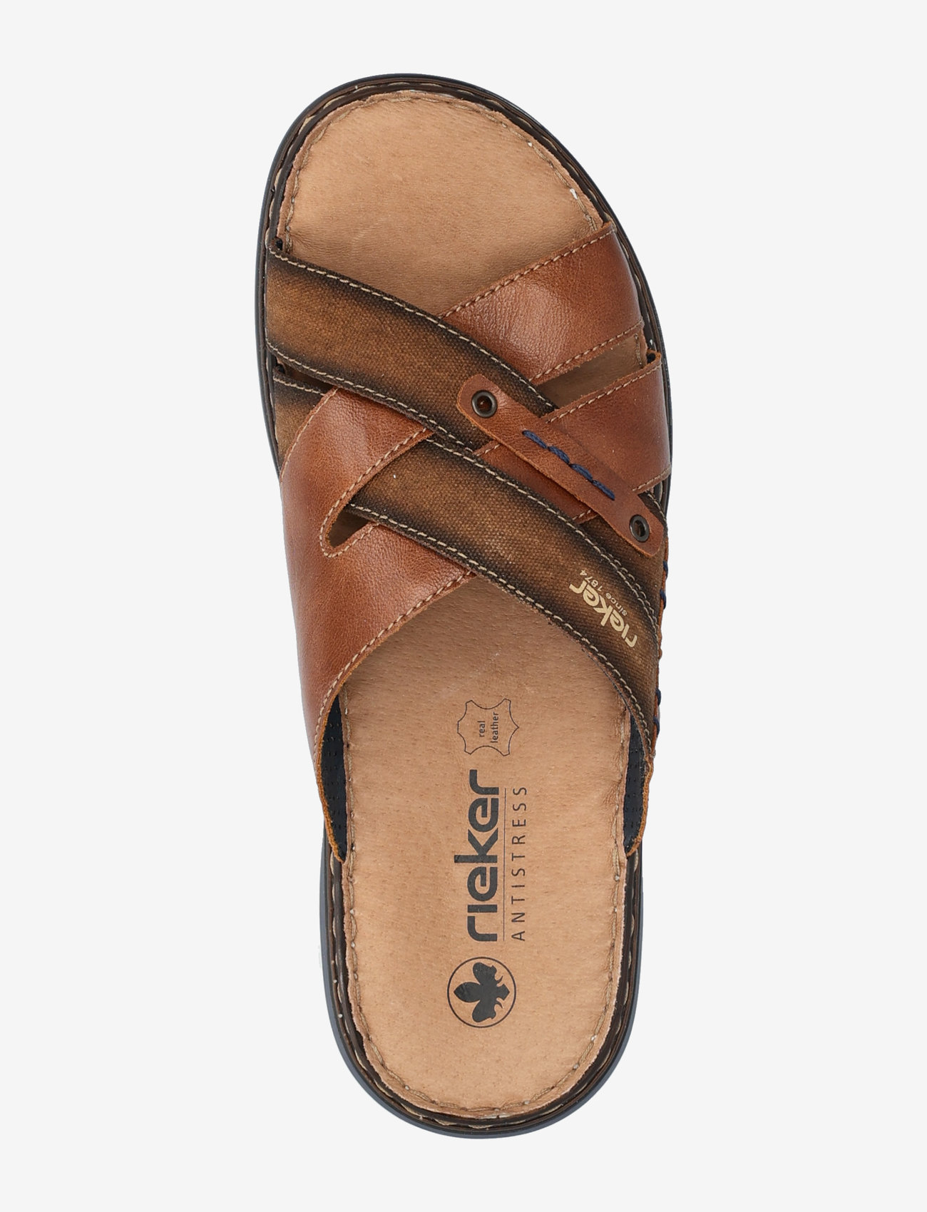 Rieker - Rieker mens sandals 25199-14 blue - brown - 3