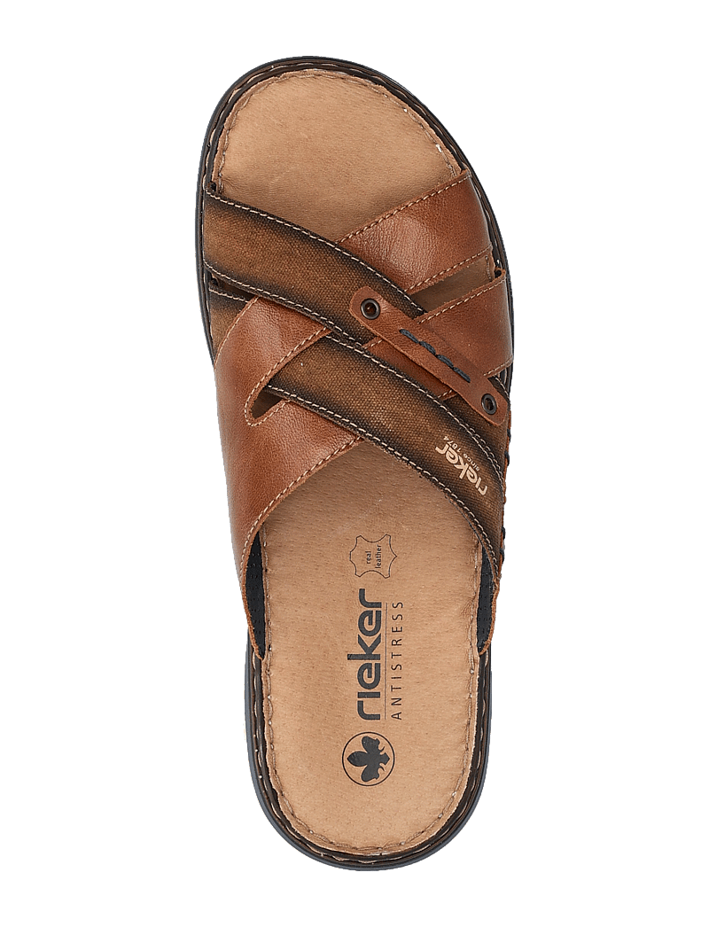 Rieker - Rieker mens sandals 25199-14 blue - sandalen - brown - 3