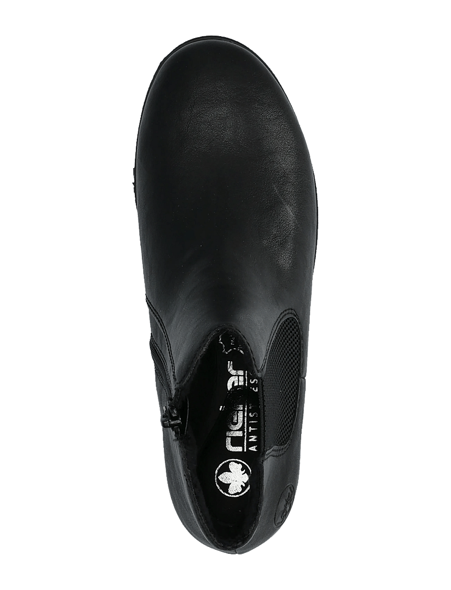 Rieker - 43072-22 - flade ankelstøvler - black - 3
