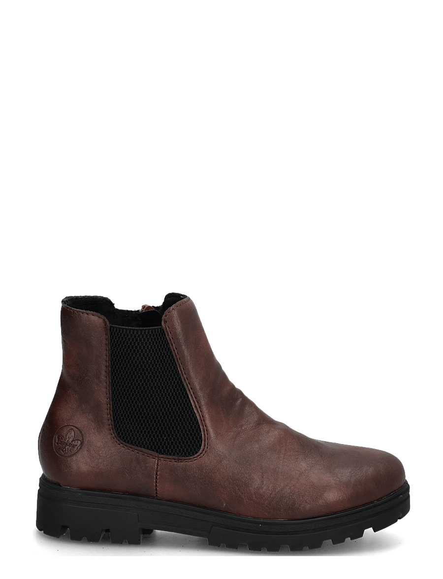 Rieker - 43072-22 - flade ankelstøvler - brown - 2