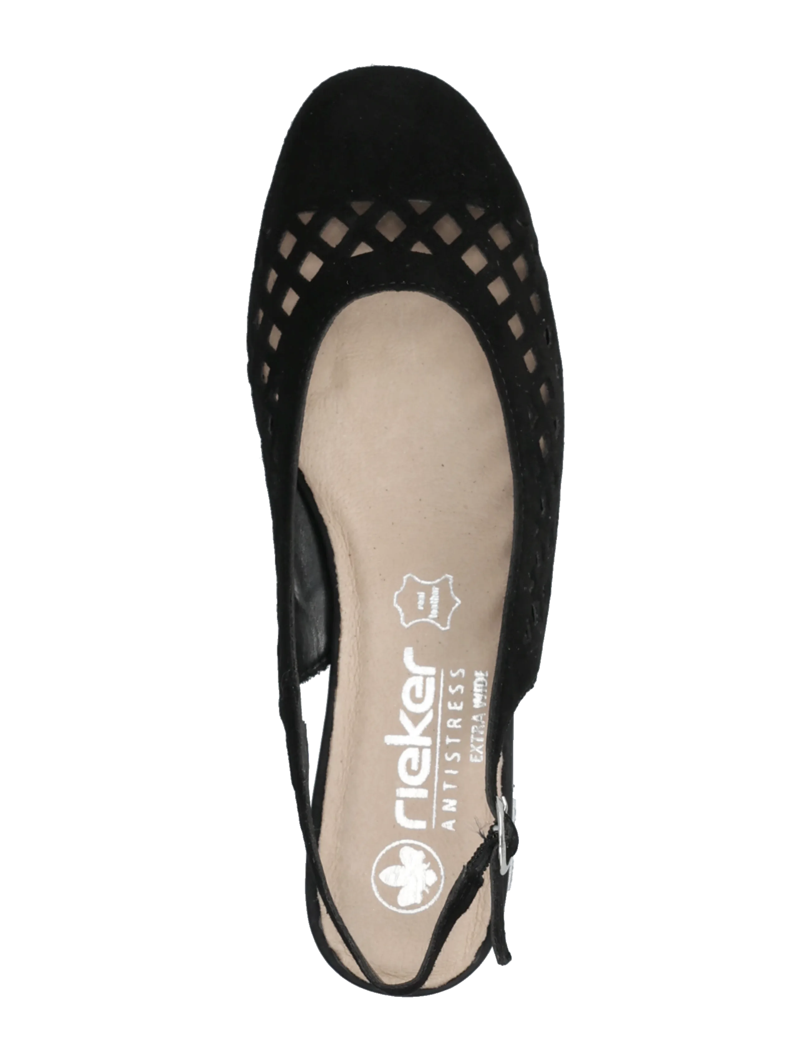 Rieker - 43457-00 - heeled slingbacks - black - 3