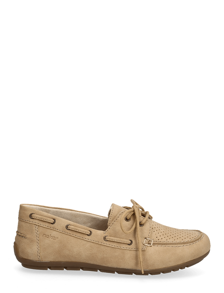 Rieker - 43800 - chaussure bateau - beige - 1