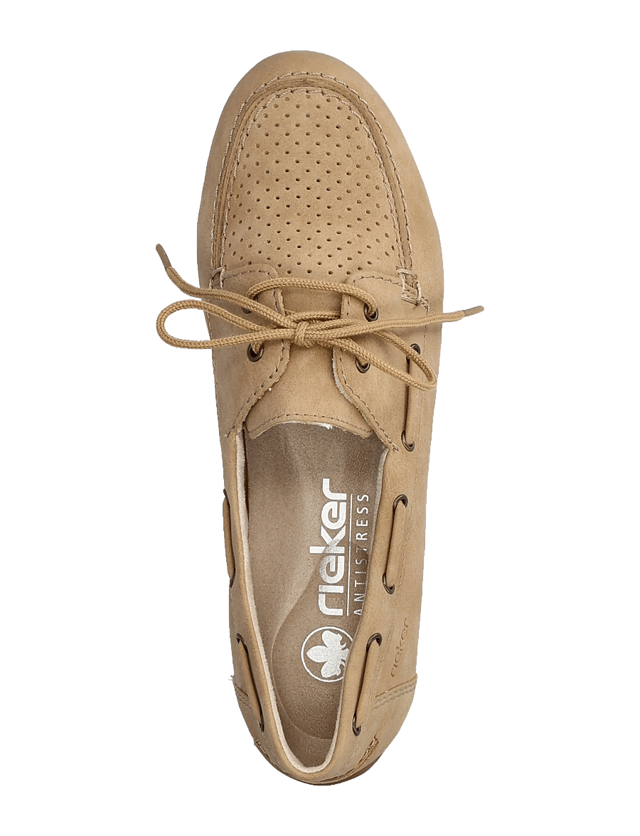 Rieker - 43800 - chaussure bateau - beige - 3