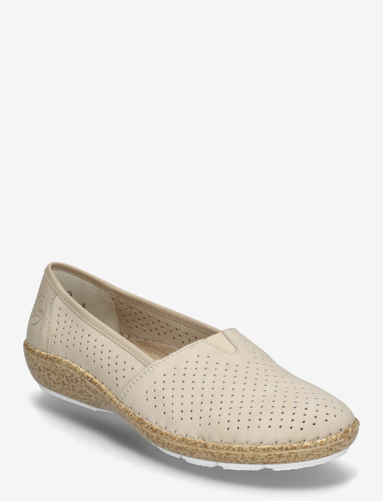 Rieker - Rieker ladies shoes 44854-00 black - slip-on sneakers - beige - 0