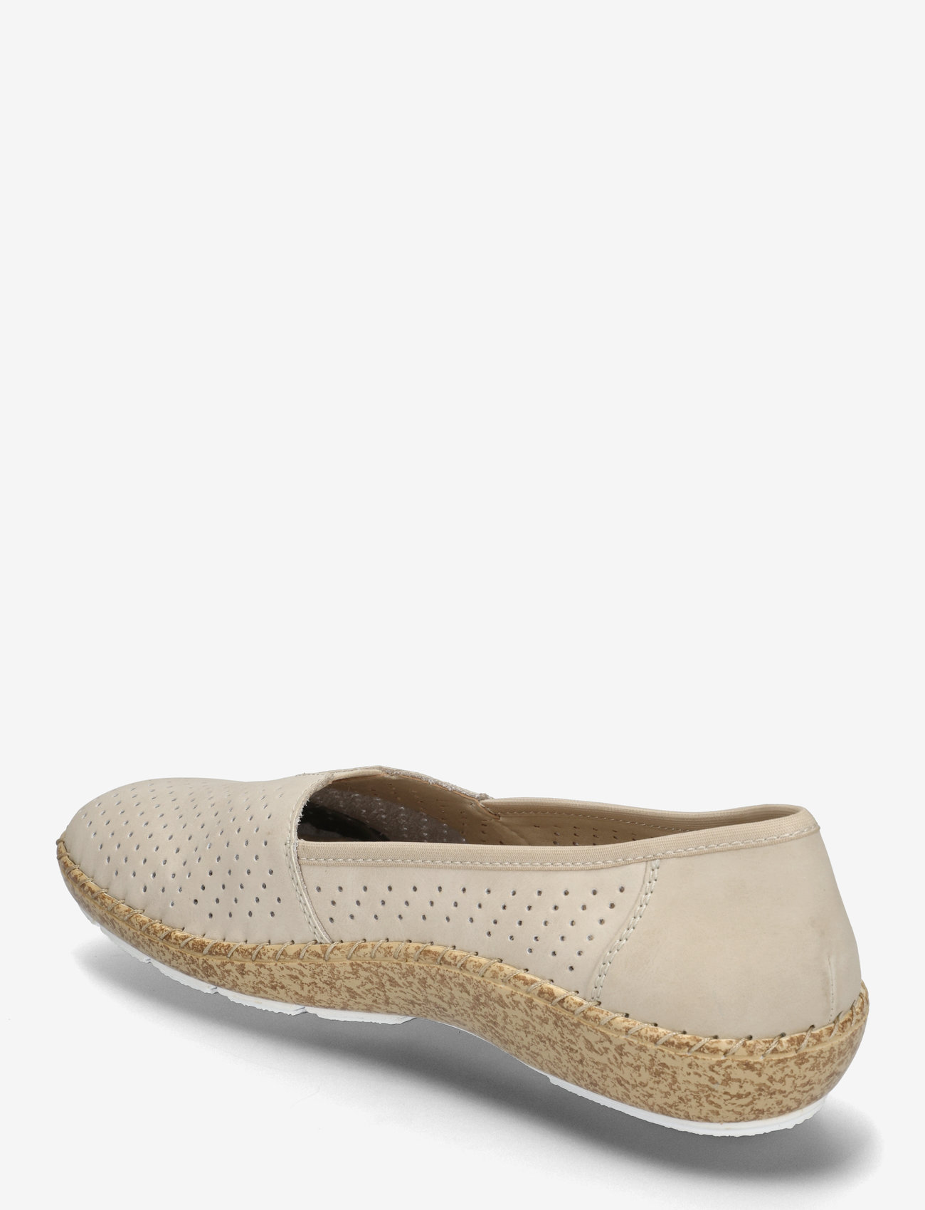 Rieker - Rieker ladies shoes 44854-00 black - slip-on sneakers - beige - 2