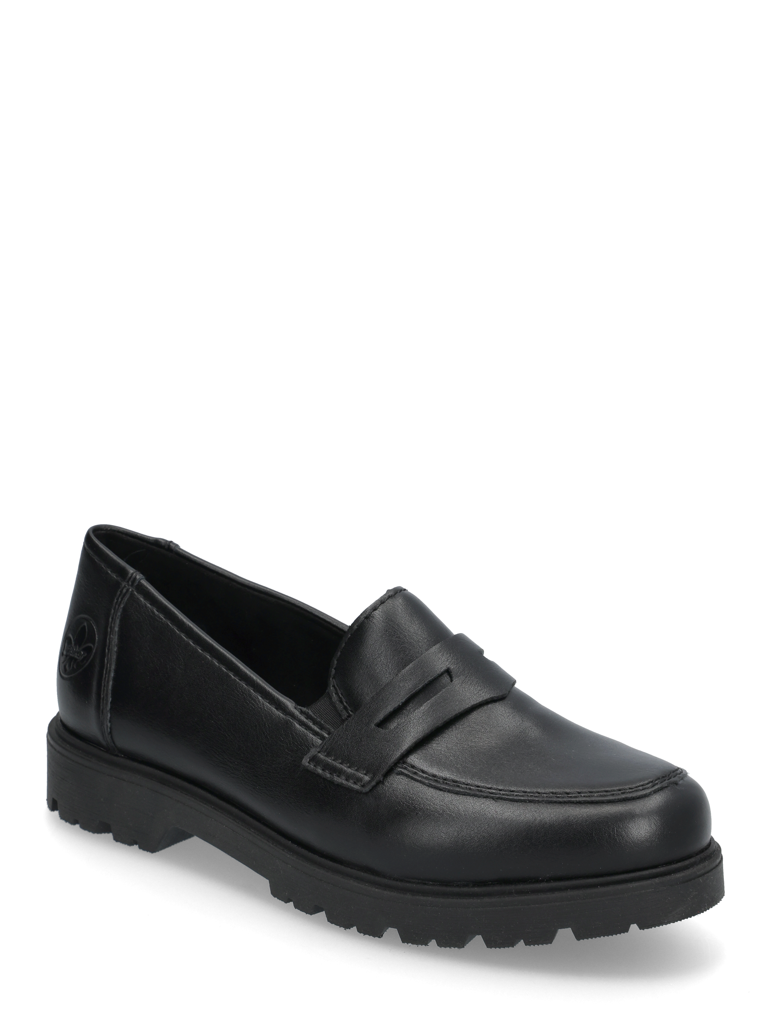 Rieker Ladies Schuhe 45560-02 Black, 39, Schuhe, Schwarz - Flat Loafers, Frauen