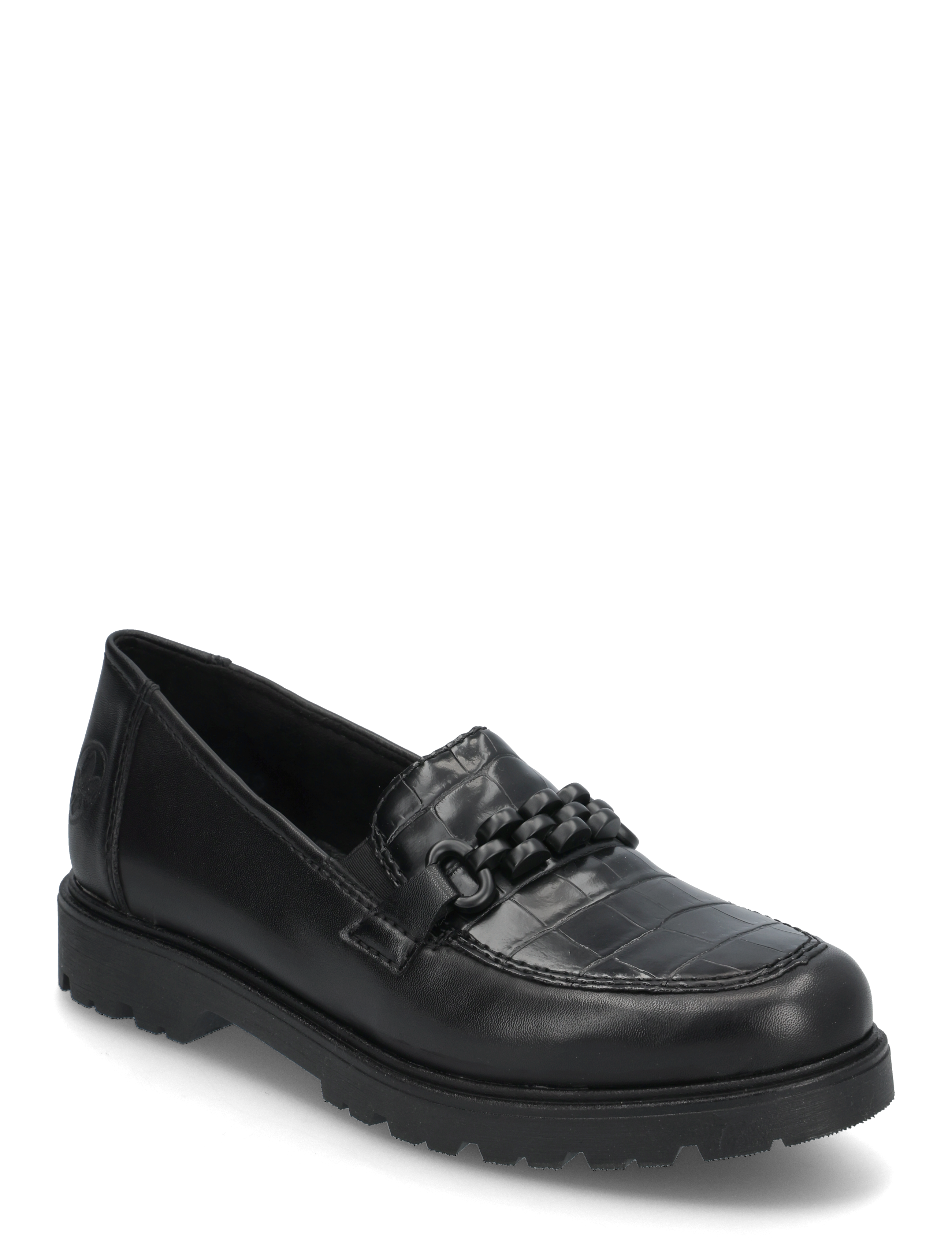 Rieker 45561-01, 41, Schuhe, Schwarz - Flat Loafers, Frauen
