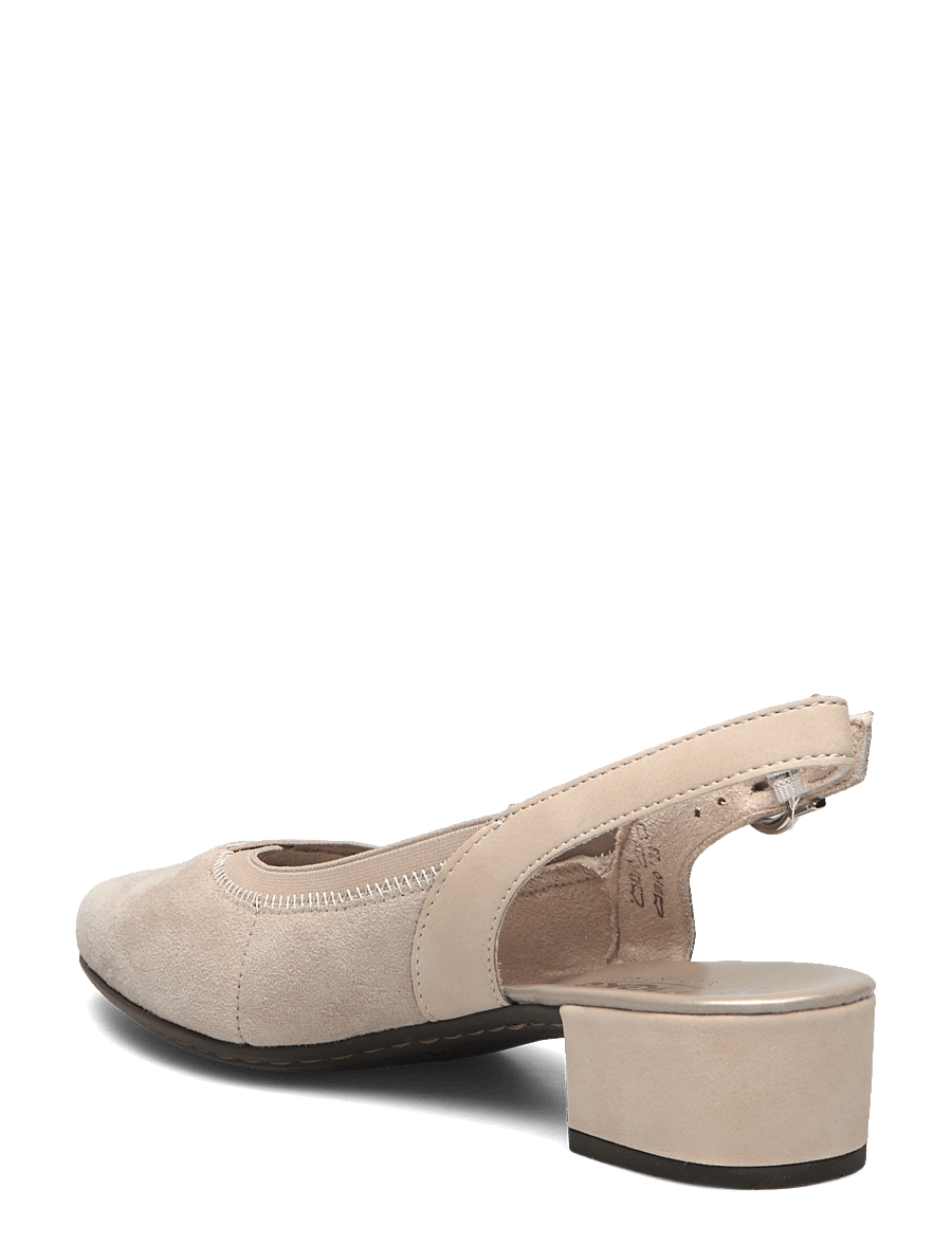Rieker - Rieker ladies shoes 47063-60 beige - slingback-skór með hæl - beige - 2