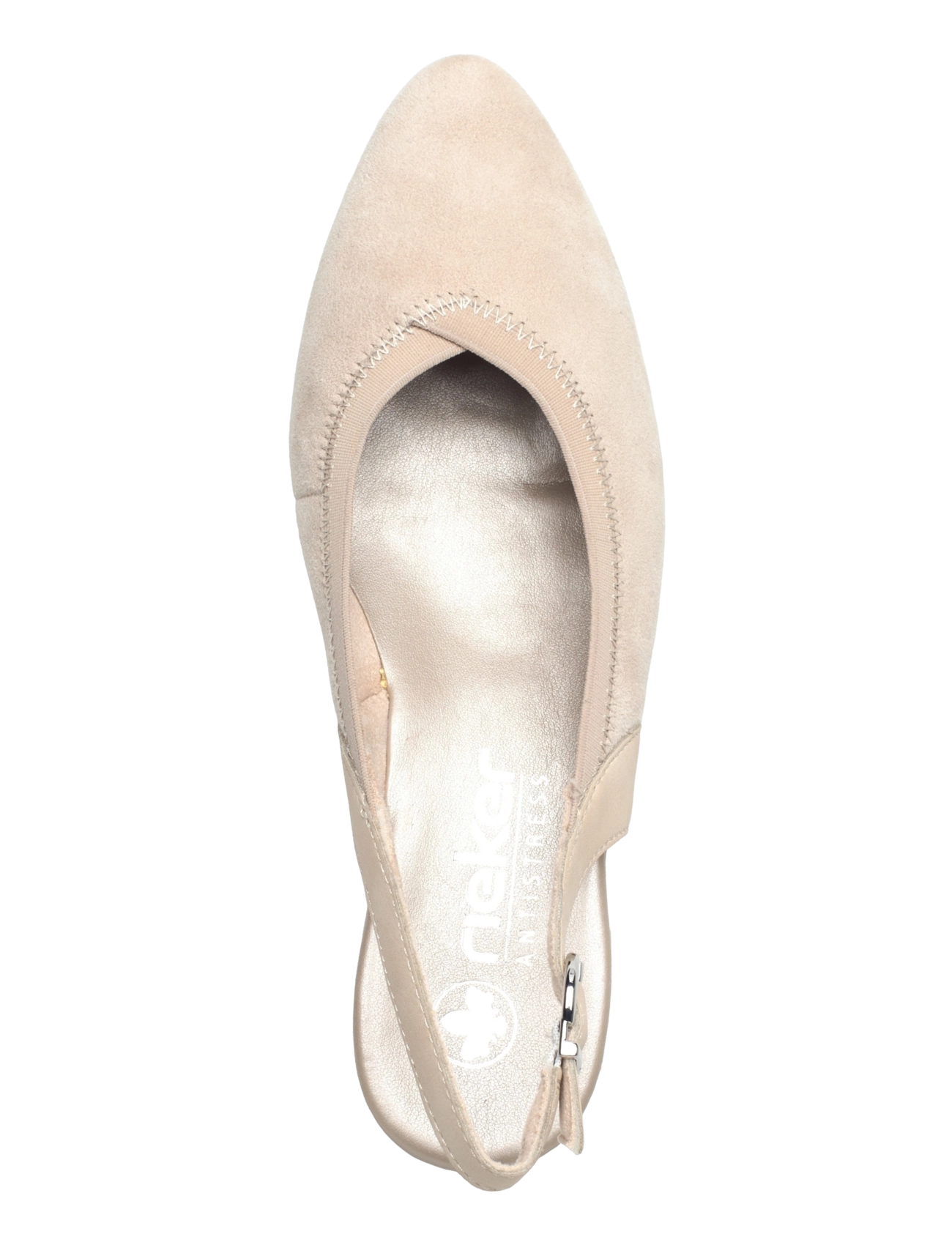 Rieker - Rieker ladies shoes 47063-60 beige - slingback-skór með hæl - beige - 3