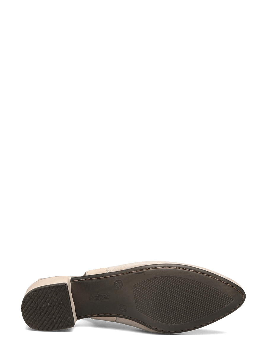 Rieker - Rieker ladies shoes 47063-60 beige - slingback-skór með hæl - beige - 4