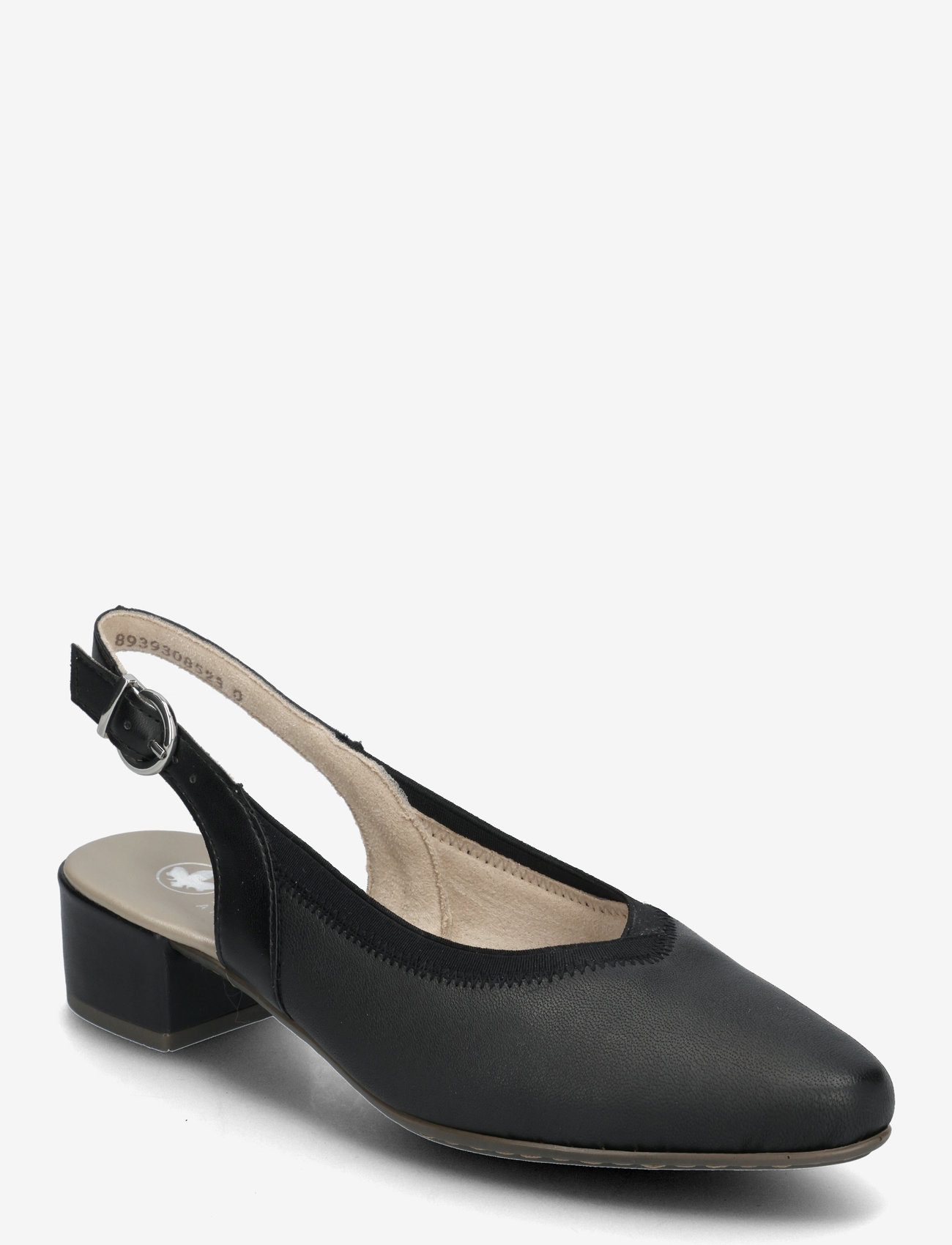 Rieker - Rieker ladies shoes 47063-60 beige - slingbacks mit absatz - black - 0