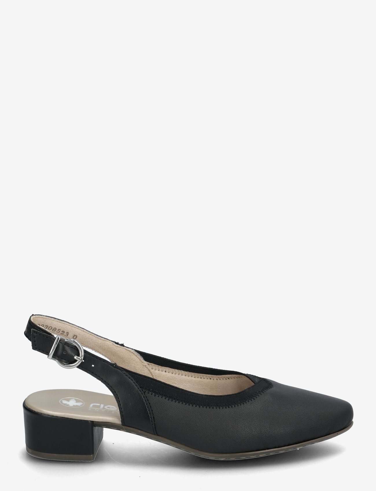 Rieker - Rieker ladies shoes 47063-60 beige - slingbacks mit absatz - black - 1