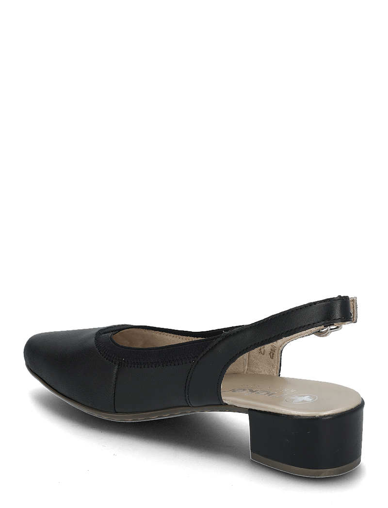 Rieker - Rieker ladies shoes 47063-60 beige - kontsaga slingback-kingad - black - 2