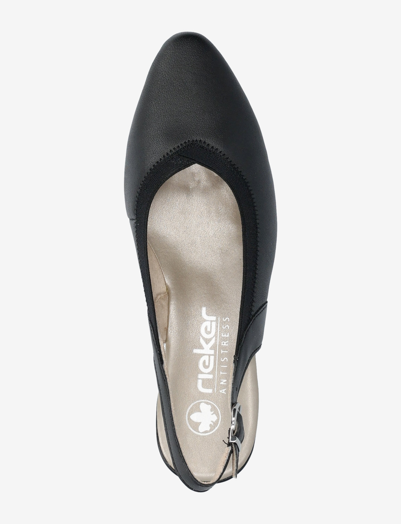Rieker - Rieker ladies shoes 47063-60 beige - slingbacks mit absatz - black - 3